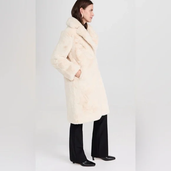 Apparis Steffi Faux Fur Long Coat - Women - Picture 3 of 16